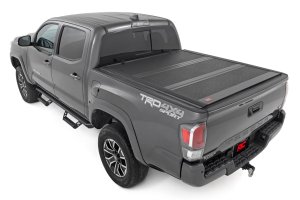 Toyota Tacoma Hard Low Profile Bed Cover - Rear - Rough Country - Tri-Fold - '16-'23 Toyota Tacoma Hard Low Profile Bed Cover - Rear - Rough Country - Tri-Fold - '16-'23